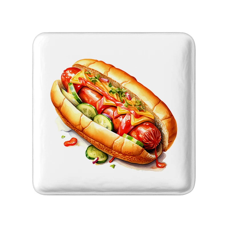 پیکسل خندالو طرح فست فود (Fast Food) مدل مربعی کد 36560