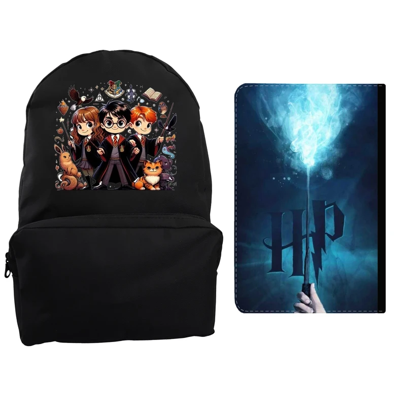 کوله پشتی مدرسه مدل هری پاتر کد 221 به همراه کلاسور