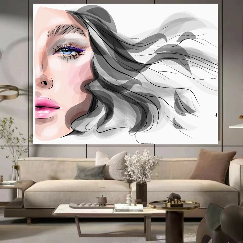 تابلو شاسی طرح آرایشگاه زنانه مدل چهره کد BK2059