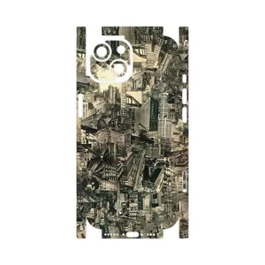 MAHOOT Collage of Skyscraper-FullSkin Cover Sticker for Apple iPhone 15