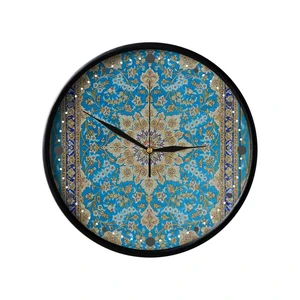 ساعت دیواری مدوپد طرح قالیچه قم لچک و ترنج مدل C-Ghom154