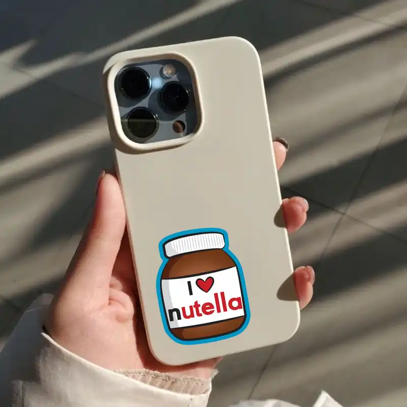 استیکر تزئینی موبایل و تبلت لولو مدل من عاشق نوتلام کد 287