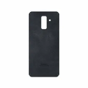 MAHOOT Graphite Buffalo Leather Cover Sticker for Samsung Galaxy A6 Plus 2018