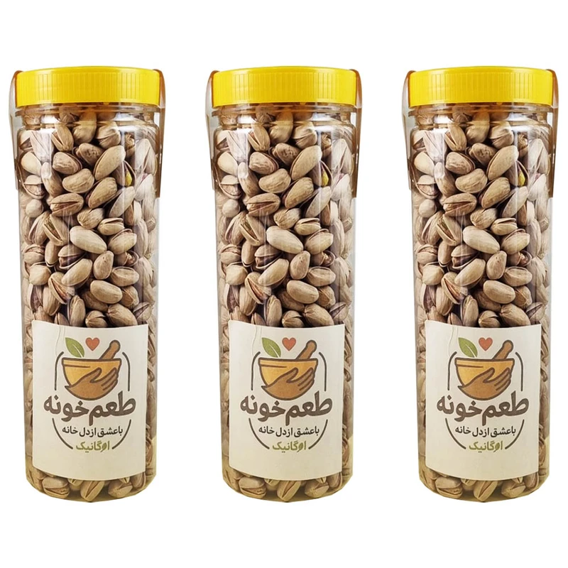 پسته خام رفسنجان طعم خونه - 750 گرم بسته سه عددی