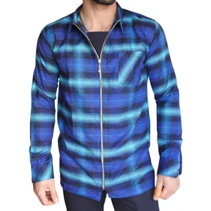 پیراهن آستین بلند مردانه مدل پشمی زیپدار  