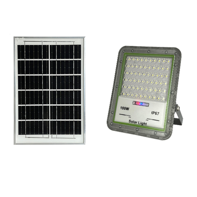 پروژکتور خورشیدی 100 وات مدل Outdoor Floodlight به همراه پنل خورشیدی