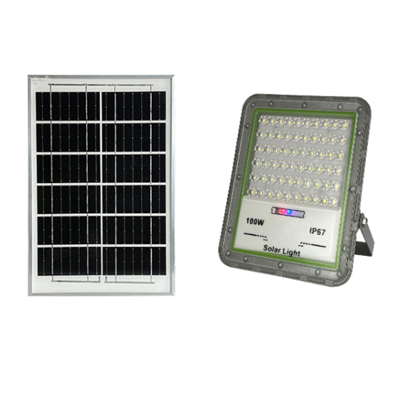 پروژکتور خورشیدی 100 وات مدل Outdoor Floodlight به همراه پنل خورشیدی