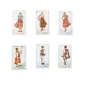 تمبر یادگاری مدل لباس محلی مجموعه 6 عددی
