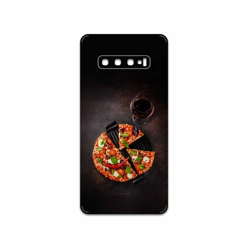 برچسب پوششی ماهوت مدل Pizza مناسب برای گوشی موبایل سامسونگ Galaxy S10 Plus