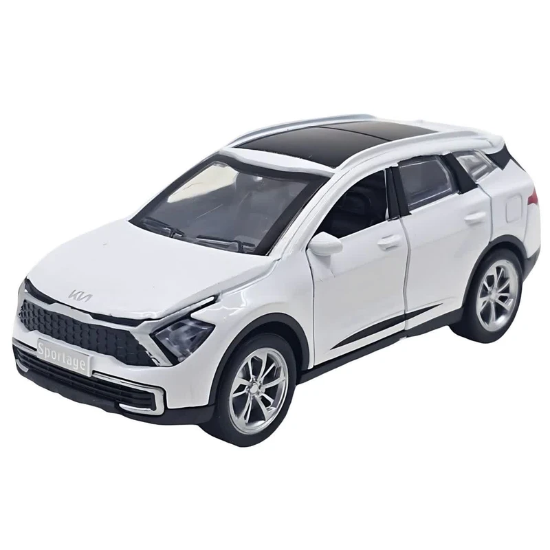 ماکت ماشین ناب سل مدل کیا اسپورتیج فلزی موزیکال چراغدار عقب کش کد Kia Sportage metallic musical with lights naab001