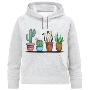 هودی دخترانه مدل کاکتوس و گربه F955