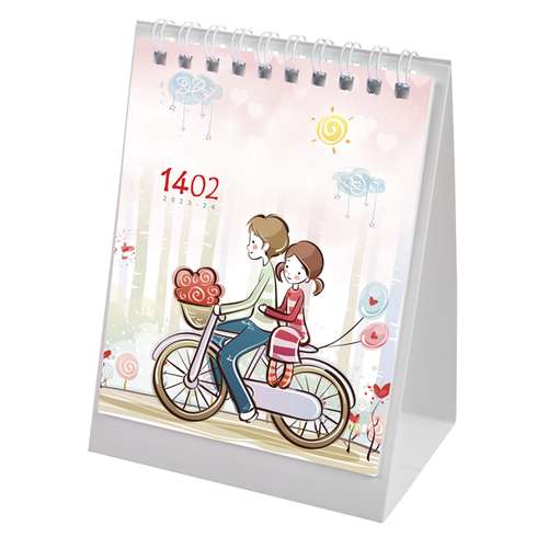 تقویم رومیزی سال 1402 طرح دوچرخه مدل D1