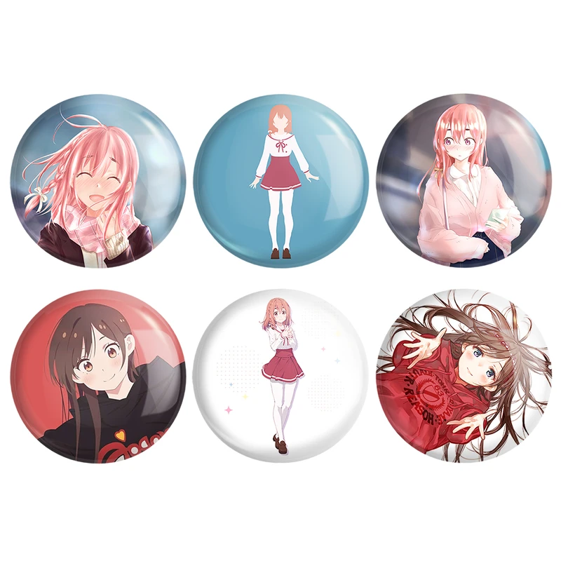 مگنت خندالو طرح انیمه کانوجواوکاری Kanojo Okarishimasu کد 1016B مجموعه 6 عددی