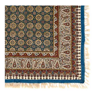 سفره قلمکار مدل سنتی طرح فیروزه کد 120120-5