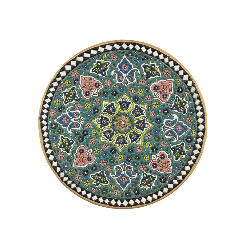 بشقاب مینا کاری سفالی کد 321