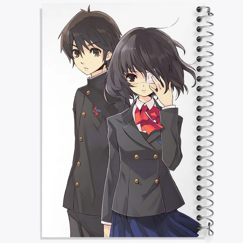 دفتر ژورنال نویسی 50 برگ خندالو مدل نقطه ای طرح میساکی می و کوئیچی انیمه دیگری کد 32033