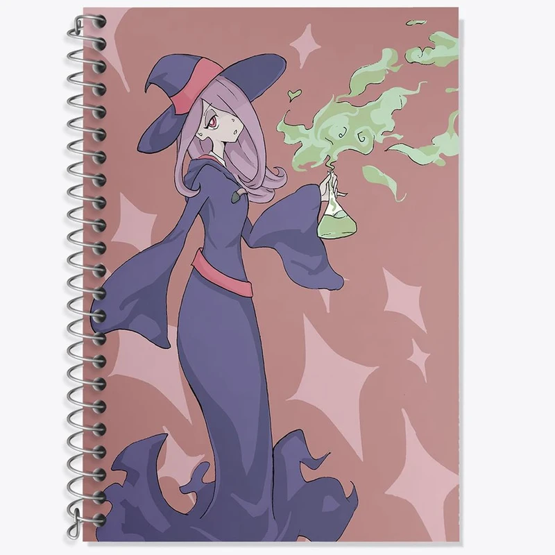 دفتر لغت 50 برگ خندالو مدل سوسی انیمه جادوگران کوچک Little Witch Academia کد 22851