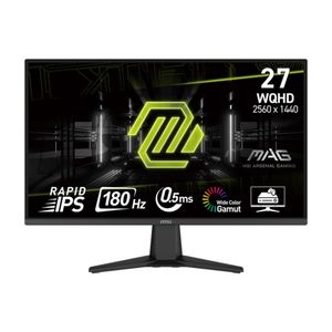 مانیتور گیمینگ 27 اینچ ام اس آی مدل MAG 275QF، رزولوشن WQHD، پنل Rapid IPS، نرخ بروزرسانی 180 هرتز، با نسبت تصویر 16:9، دارای پورت HDMI و DisplayPort و خروجی هدفون
