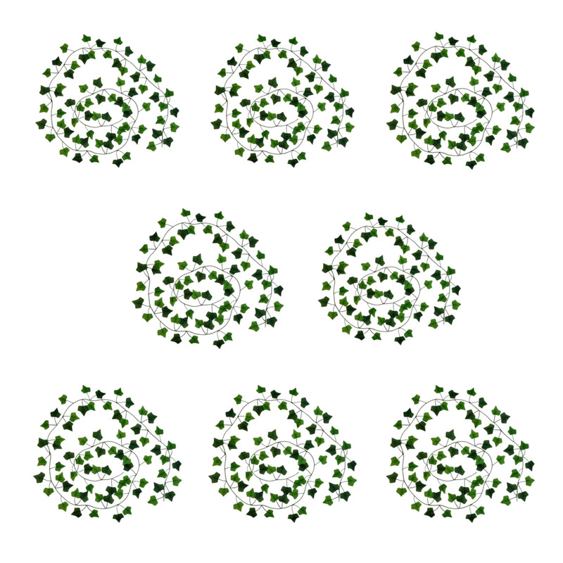 گل مصنوعی مدل ریسه برگ انگور دوشاخه طرح لمسی مجموعه ۸ عددی