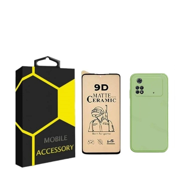 کاور مدل silicon مناسب برای گوشی موبایل شیائومی Poco M4 Pro 4G به همراه محافظ صفحه نمایش 
