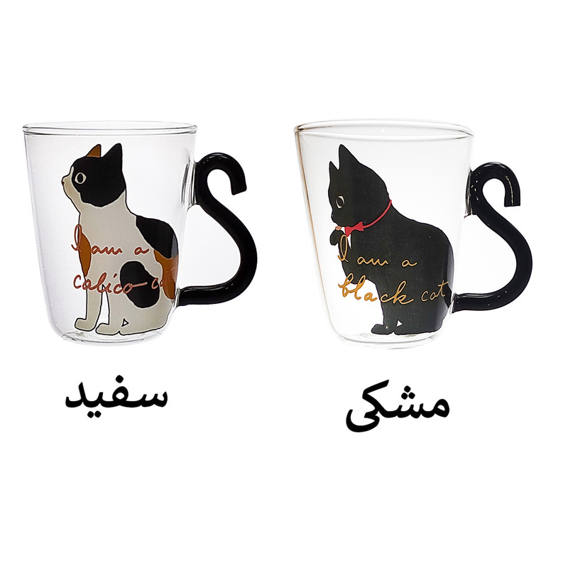 لیوان ناتالی مدل گربه سفید