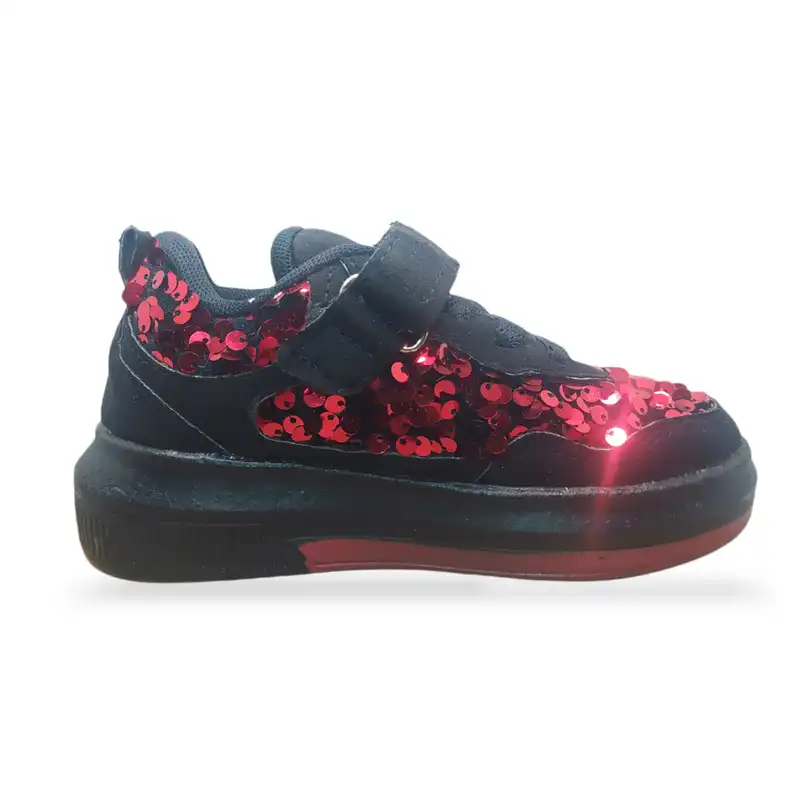 کفش راحتی بچگانه مدل پولک دار کد JN-BLC