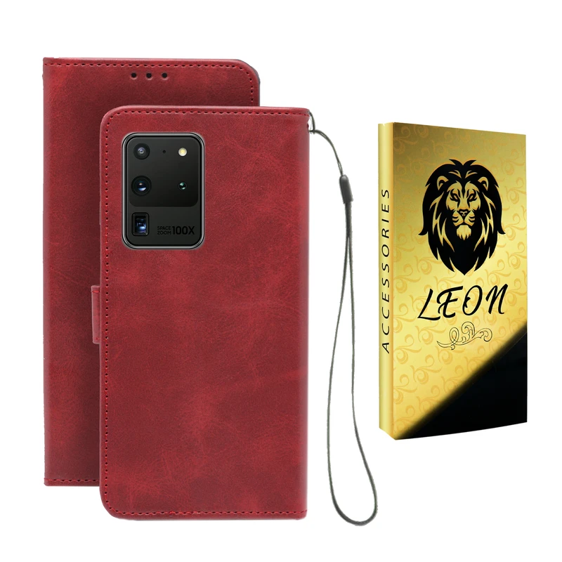 کیف کلاسوری لئون مدل Band Oro مناسب برای گوشی موبایل سامسونگ Galaxy S20 Ultra به همراه بند