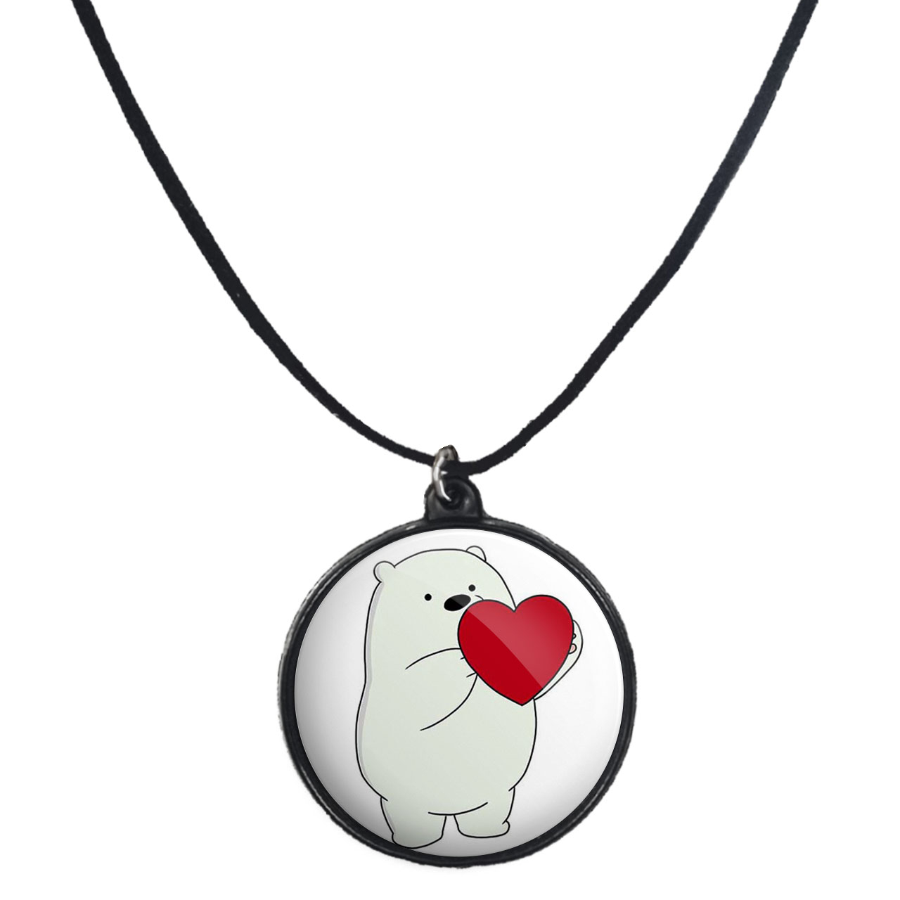 گردنبند پرمانه طرح خرس‌های کله‌فندقی کد pmb.10212 مدل دو طرفه