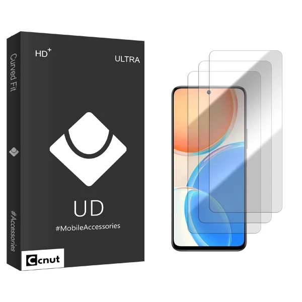 محافظ صفحه نمایش شیشه ای کوکونات مدل UDB UltraMIX2106 مناسب برای گوشی موبایل آنر X8 بسته سه عددی