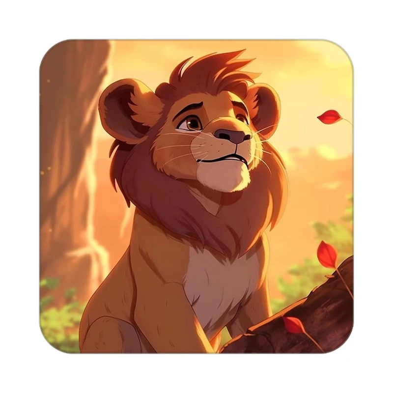 زیر لیوانی کاکتی طرح شیر مدل mp23204