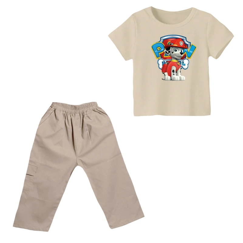 ست تی شرت و شلوارک پسرانه مدل سگ نگهبان کد ۳