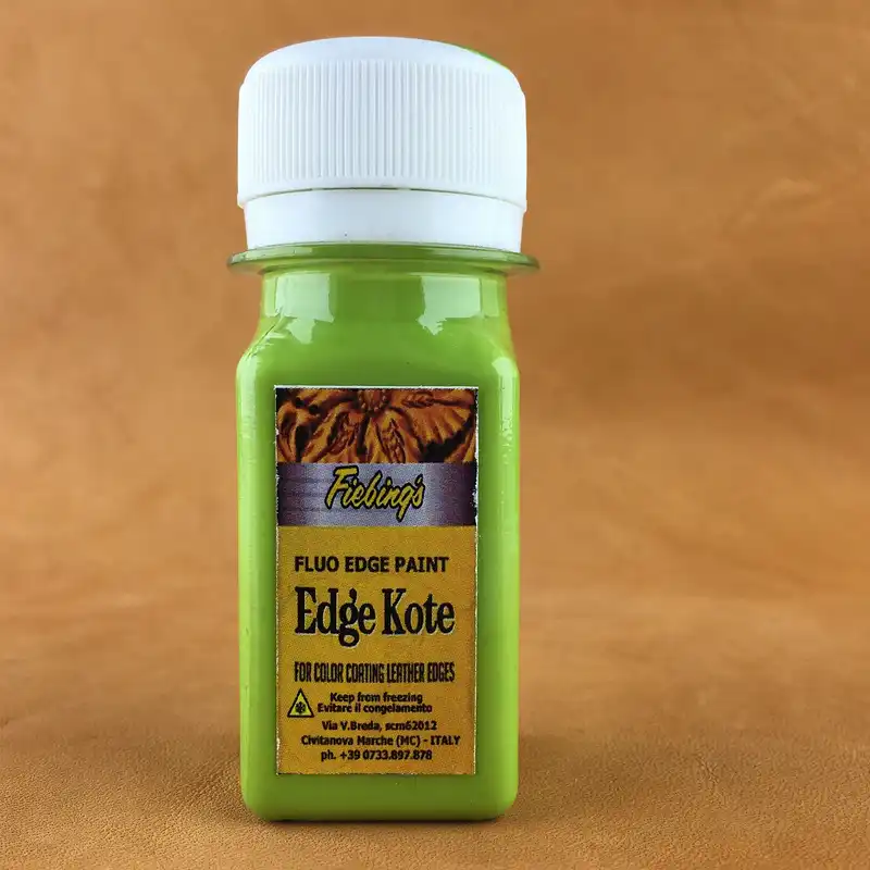 رنگ سبز روشن لبه چرم ادج کوت مدل 20ml حجم 20 میلی لیتر