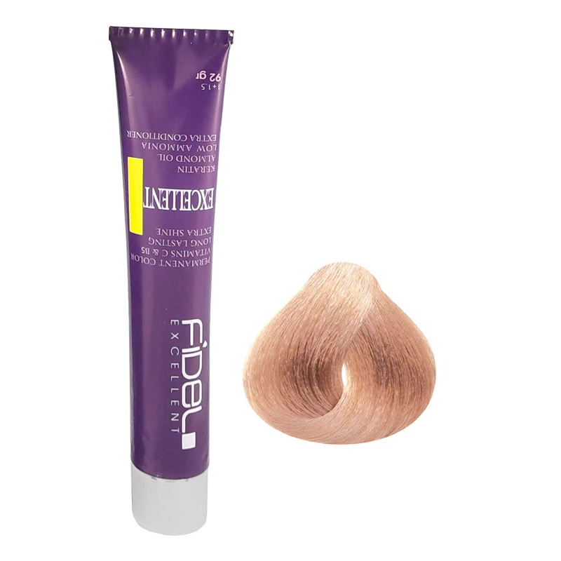 رنگ مو فیدل اکسلنت شماره 8/35 حجم 100 میلی‌لیتر رنگ بلوند بژ روشن