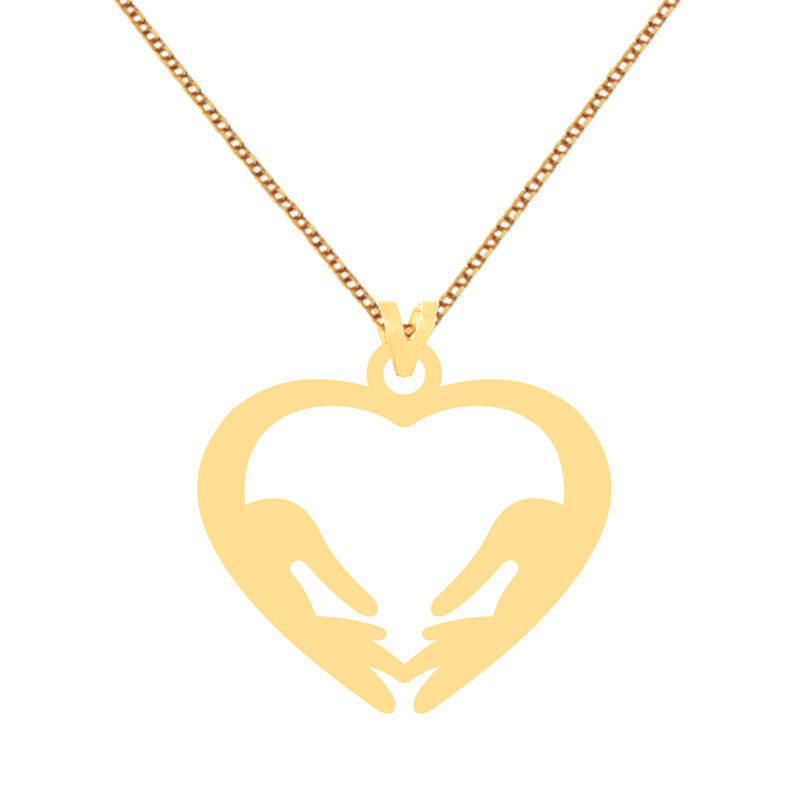 گردنبند طلا 18 عیار زنانه کرابو طرح قلب مدل Kr70705
