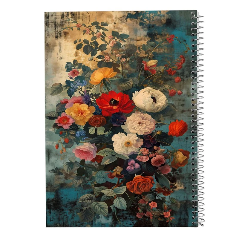 دفتر شطرنجی 50 برگ مدوپد طرح گل کد DF15957