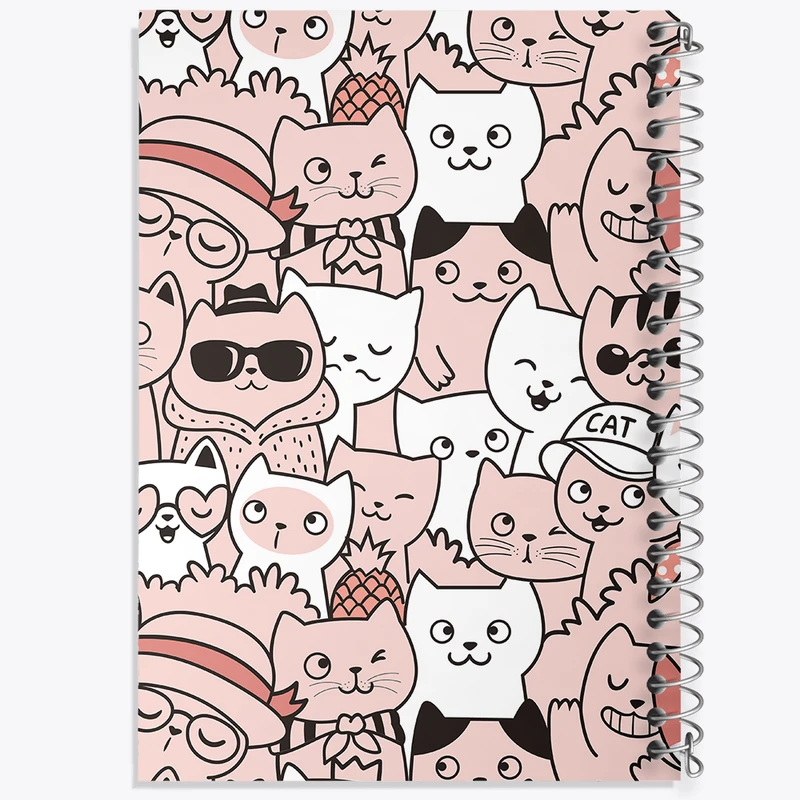 دفتر نت موسیقی 50 برگ خندالو مدل پترن گربه کد N167