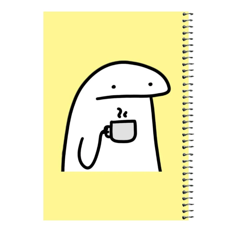 دفتر مشق 80 برگ اس جی مدل استیکر و قهوه   