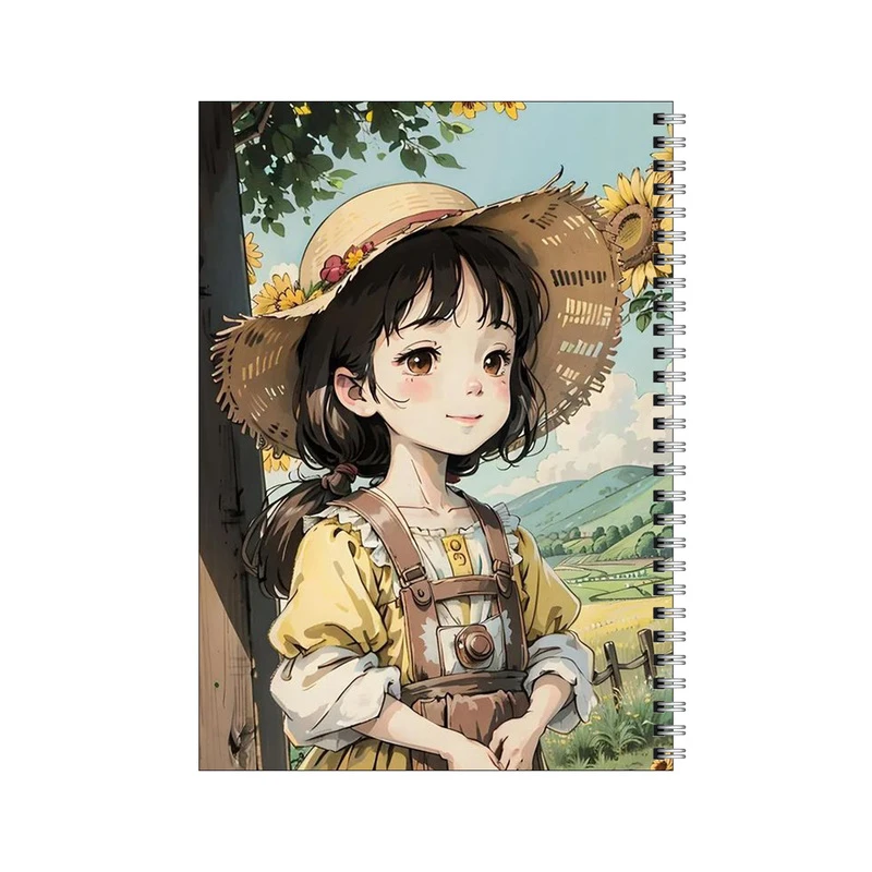 دفتر مشق 50 برگ بامبیلیپ طرح دختر آفتاب گردون کد 4639242