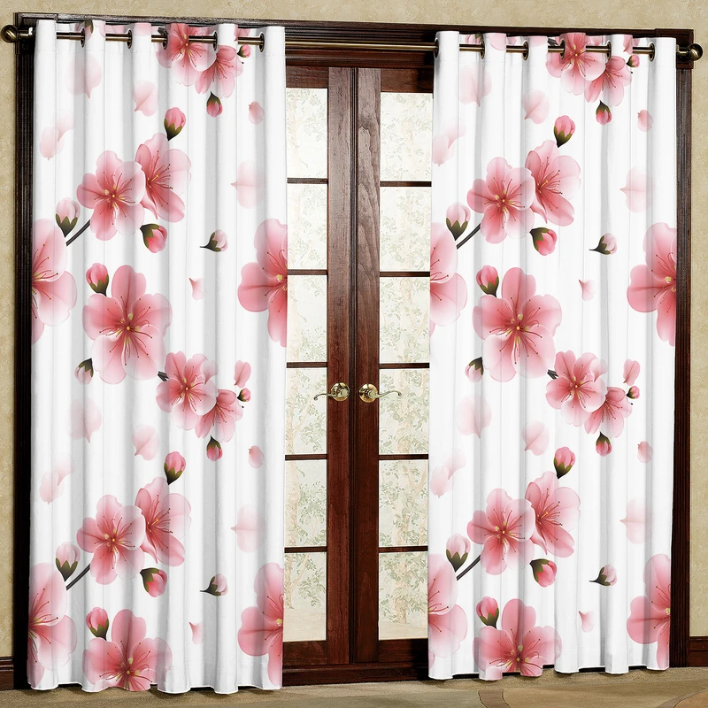  پرده مدل شکوفه بهاری مخمل پانچی کد 291 سایز 140x280 سانتی متر