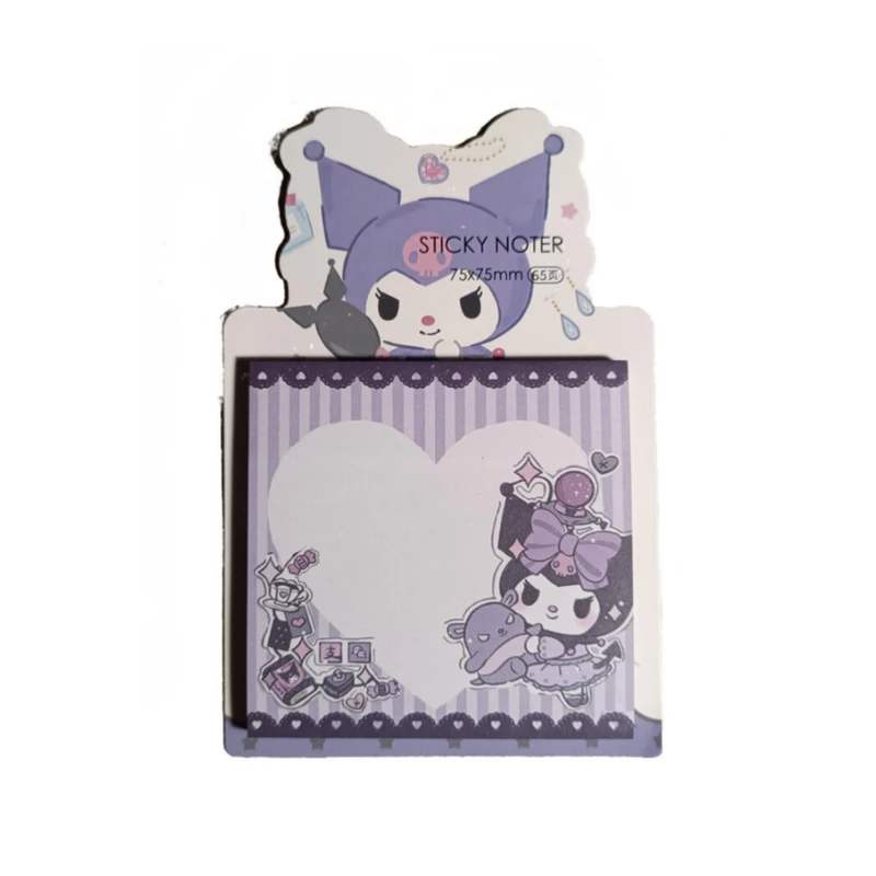 کاغذ یادداشت چسب دار مدل فانتزی طرح کرومی سایز 7.5×7.5 سانتی متر 