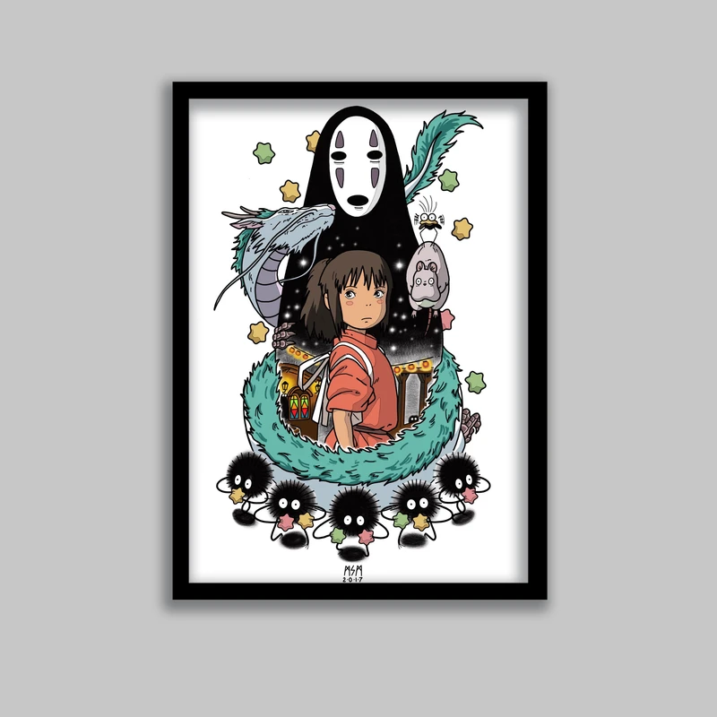 تابلو مدل انیمه شهر اشباح کد LA-G10423-2