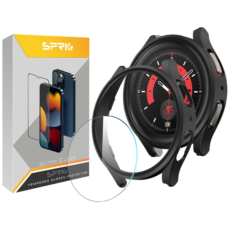کاور اسپریگ مدل SP-360 مناسب برای ساعت هوشمند سامسونگ Galaxy Watch 5 44mm به همراه محافظ صفحه نمایش