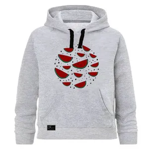 هودی دخترانه مدل هندوانه یلدا کد J60 رنگ طوسی