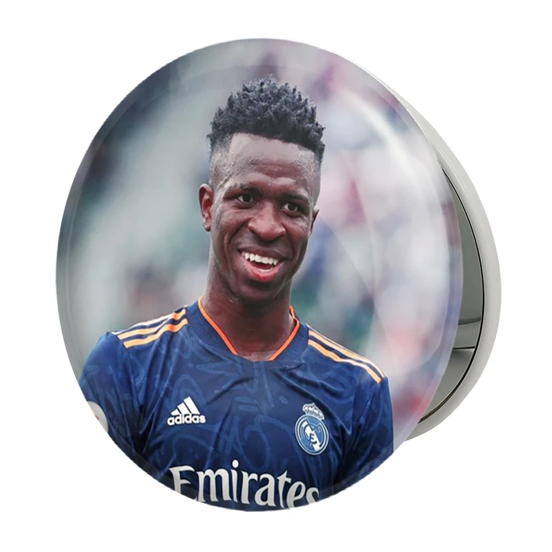 آینه جیبی خندالو طرح وینیسیوس جونیور Vini Jr مدل تاشو کد 28904