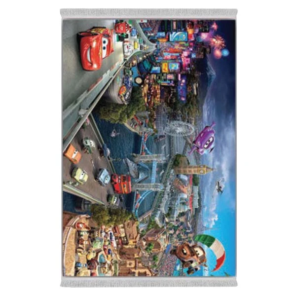 فرش پارچه‌ای دفه مدل فرشینه طرح فانتزی کد 8155