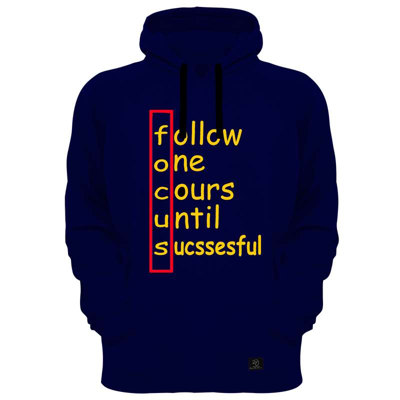 هودی زنانه 27 مدل ONE COURS کد H06 رنگ سرمه ای 