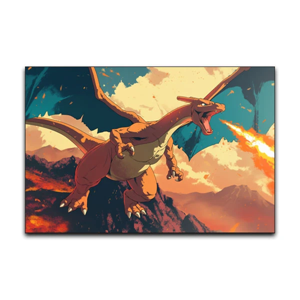 تابلو شاسی گوفی مدل چارزارد پوکمون انیمه ژاپنی Charizard Pokemon Anime کد FIR52