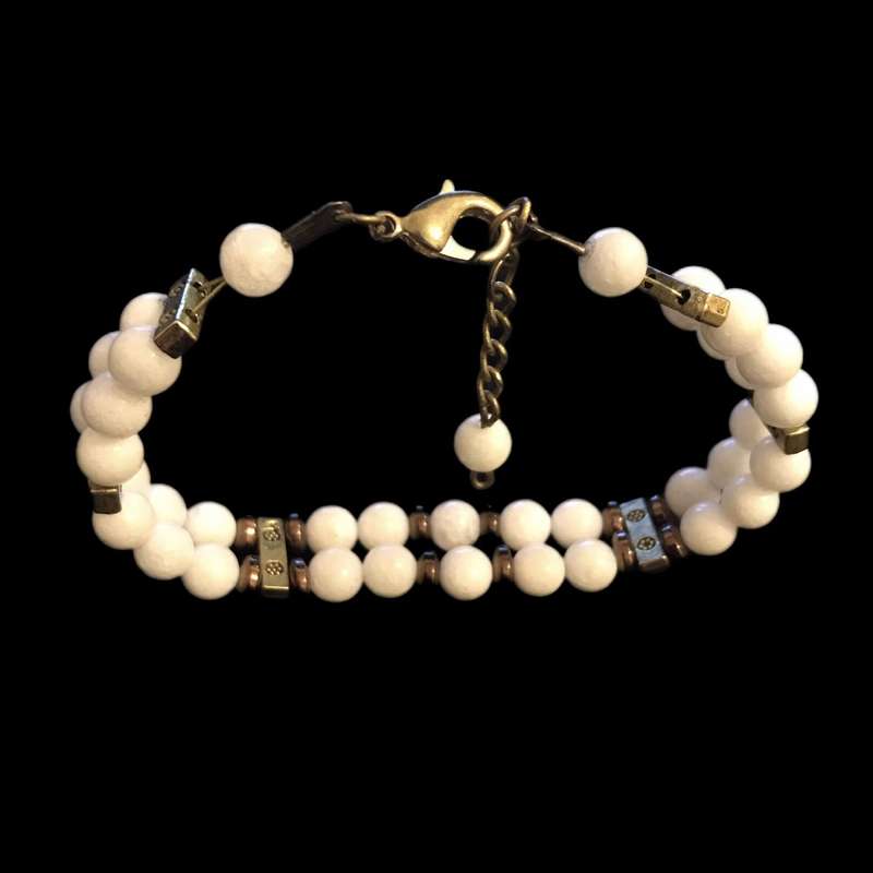 دستبند زنانه مدل جید و برنز کد S-265 دستبند زنانه مدل جید و برنز کد S-265