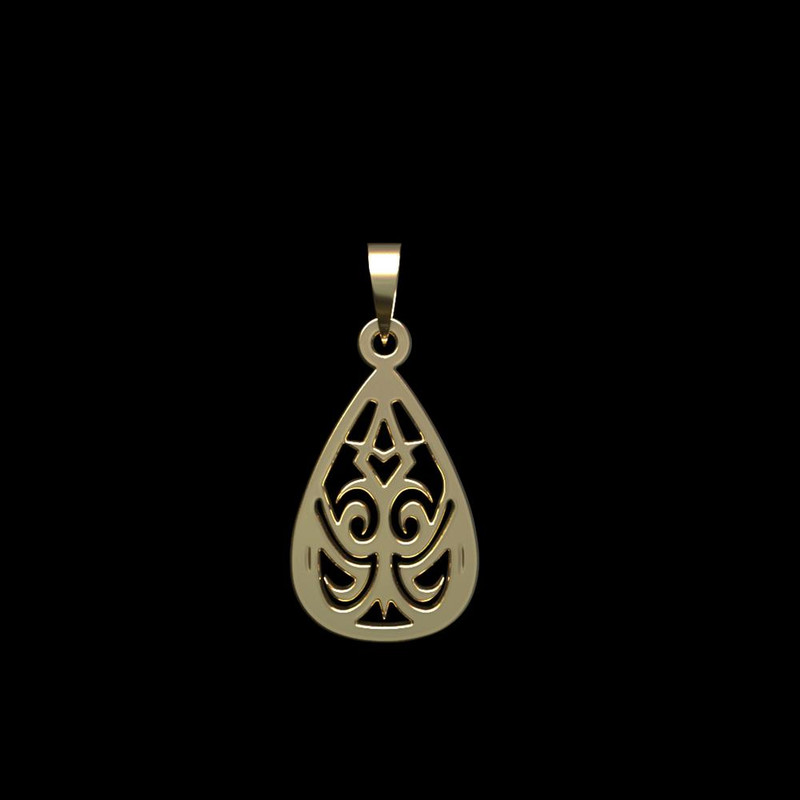 آویز گردنبند طلا 18 عیار زنانه مدوپد مدل هندسی کد PA1-13684