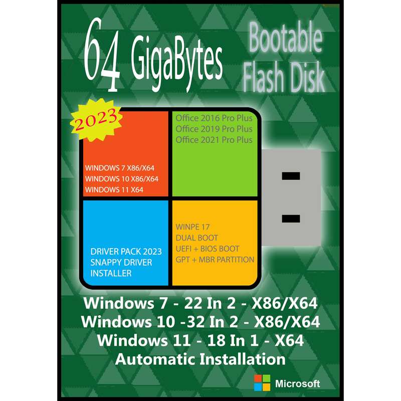 سیستم عاملWindows 7 10 11 AIO 72in5 X86/X64 2023 - Driver Pack 2023 - Office 16-19-21 نشر مایکروسافت سیستم عاملWindows 7 10 11 AIO 72in5 X86/X64 2023 - Driver Pack 2023 - Office 16-19-21 نشر مایکروسافت